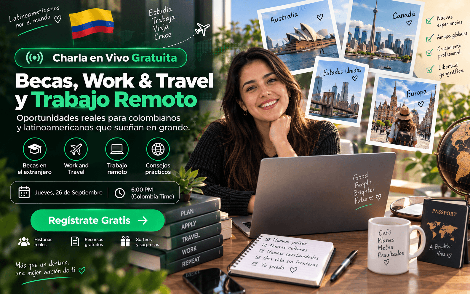 Oportunidades en el extranjero, becas y trabajo