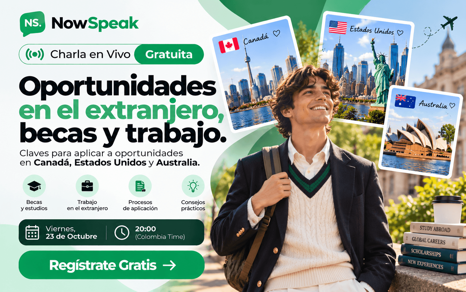 Oportunidades en el extranjero, becas y trabajo